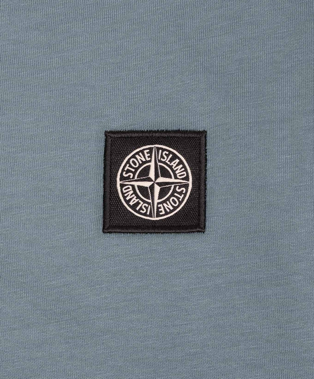 Stone Island Детская синяя футболка с нашивкой логотипа L2S162100003S00471012 изображение 3