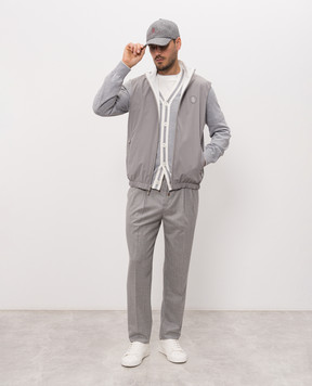 Brunello Cucinelli Двосторонній жилет з принтом емблеми MM49A7460F