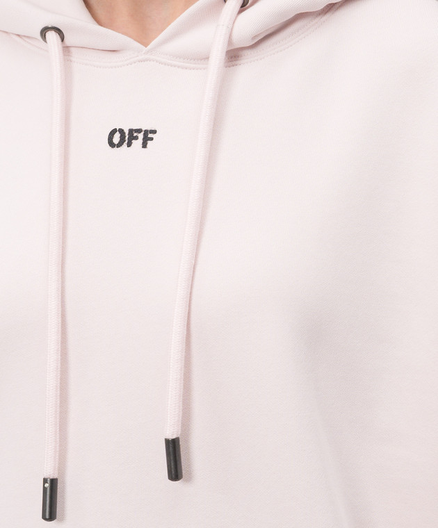 Off-White Рожеве худі з принтом Paint Arrow 44MBB085S26F00J зображення 5