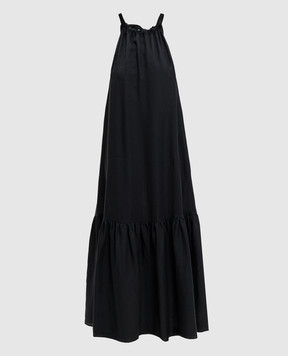 Asceno Чорна сукня Ibiza з льону D004F06C01