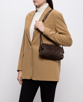 Bottega Veneta Коричнева замшева сумка крос-боді Notturno 843893V5ZZ4