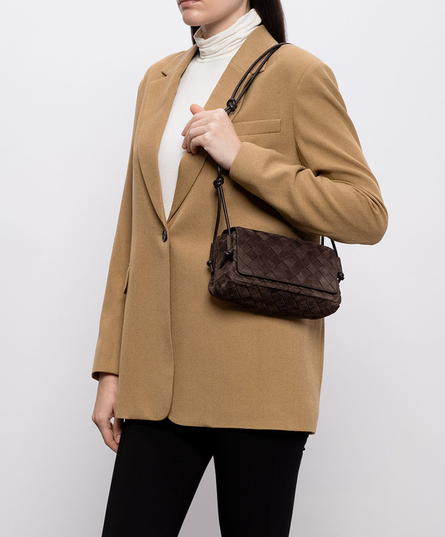 Bottega Veneta Коричнева замшева сумка крос-боді Notturno 843893V5ZZ4 зображення 2