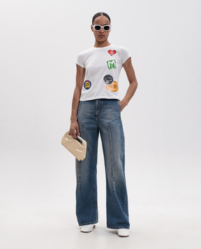 Maison Margiela MM6 Біла футболка з принтом S52GC0373M20050