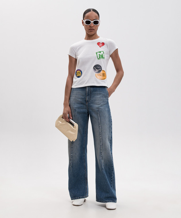 Maison Margiela MM6 Белая футболка с принтом S52GC0373M20050 изображение 2