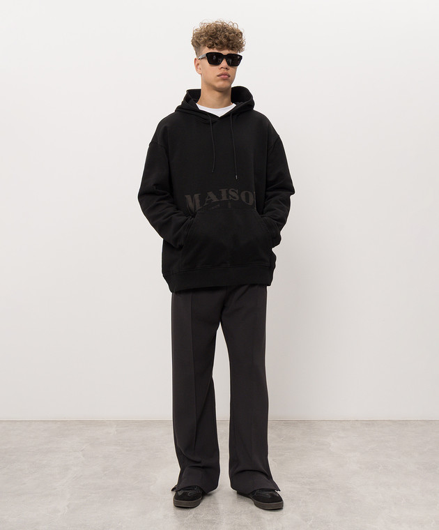 Maison Margiela MM6 Черные худи с принтом логотипа SH0GU0049M25025 изображение 2