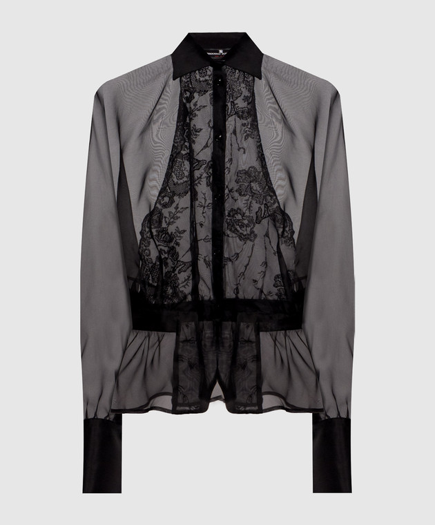 Ermanno Scervino Черная блуза из шелка D492K700APORG