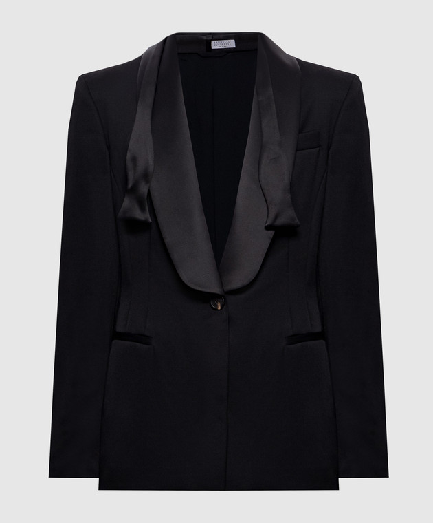 Brunello Cucinelli Черный жакет из шерсти MD0017068