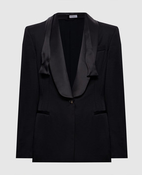 Brunello Cucinelli Черный жакет из шерсти MD0017068