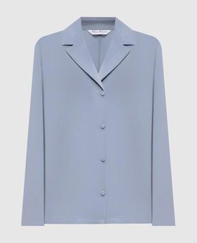 Max Mara Синя блуза із шовком MXPAEDO