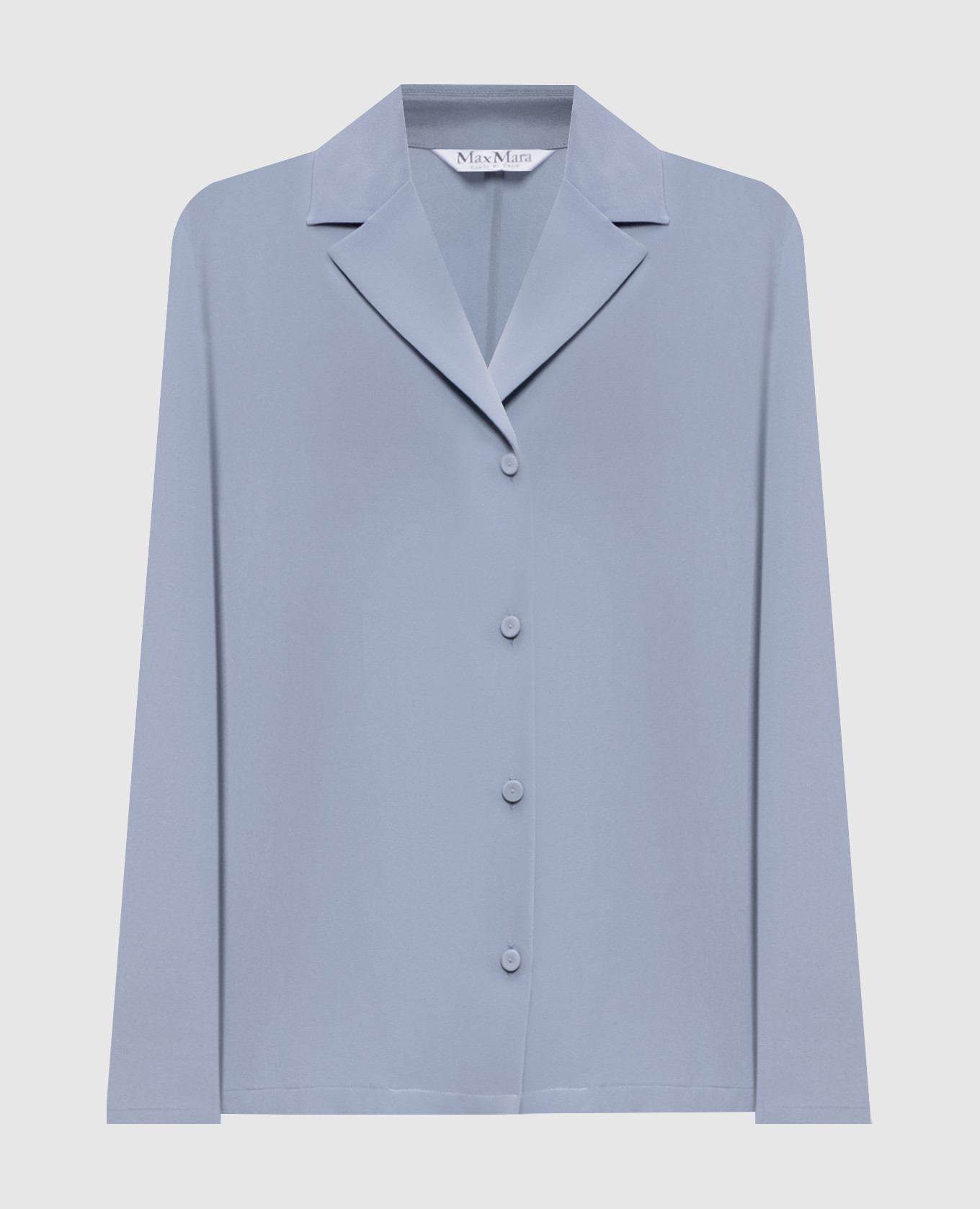 Синяя блуза с шелком