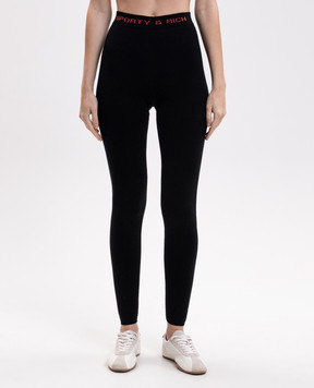 Sporty & Rich Чорні легінси з вовни PA09682315BA01