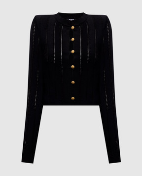 Balmain Черный кардиган Fléchage HF1KL459KK34