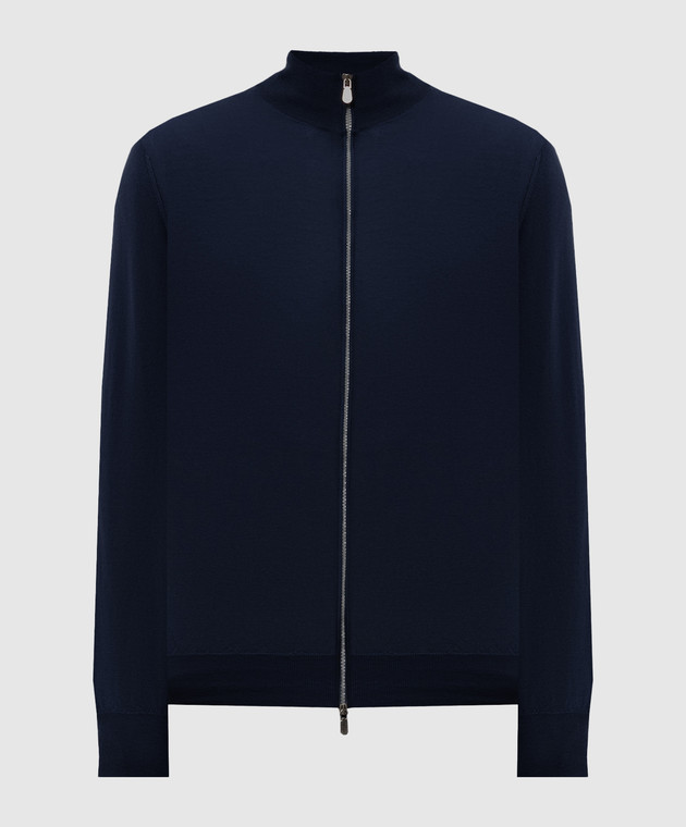 Brunello Cucinelli Кардиган синий из шерсти и кашемира M2400106