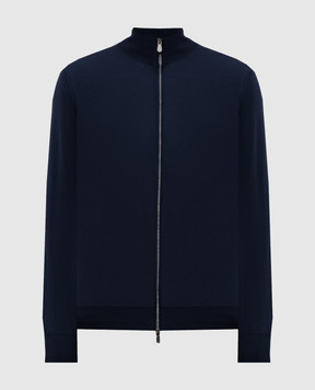 Brunello Cucinelli Кардиган синій з вовни та кашеміру M2400106
