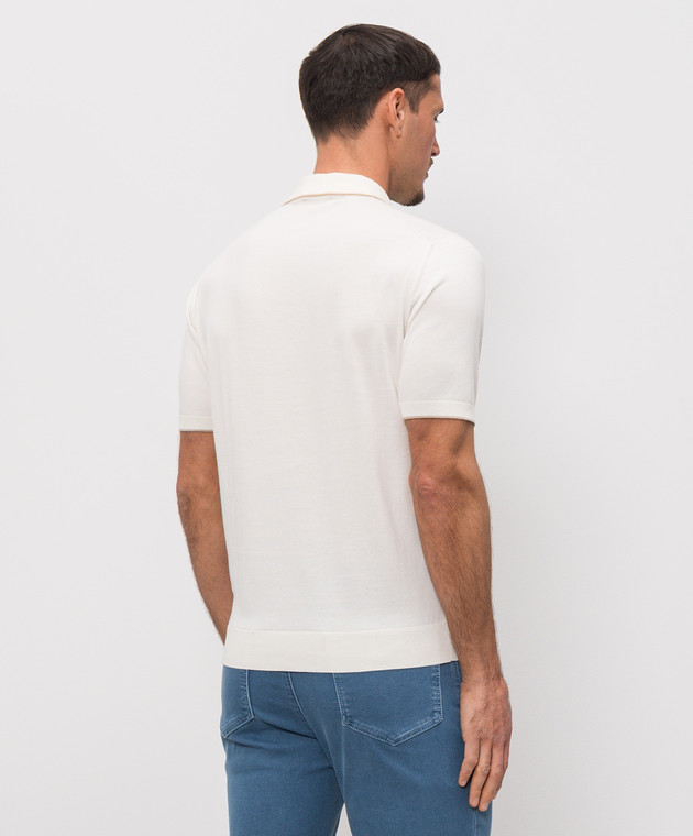 Castangia dal 1850 Поло цвета айвори в узор Q811839HSWS26 изображение 4