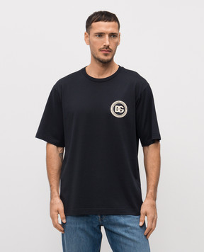 Dolce&Gabbana Синяя футболка с логотипом G8PN9ZG7PZF