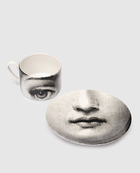 Fornasetti Фарфоровый набор для чая Tema e Variazioni с чашкой и блюдцем P39X001