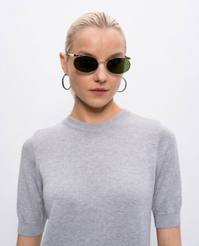 Off-White Золотисті сонцезахисні окуляри з гравіюванням логотипа OFF OW2030765558