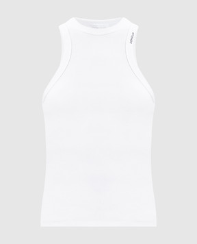 Dondup Белый топ в рубке с логотипом DS071JS0314DXXX