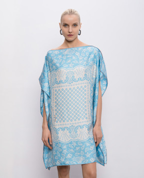 MANTERO 1902 Блакитна сукня-кафтан Mary із шовку 0238A0030G0879U