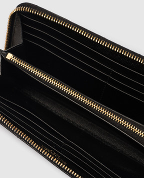 Saint Laurent Чорний шкіряний гаманець CASSANDRE MATELASSÉ 358094BOW01