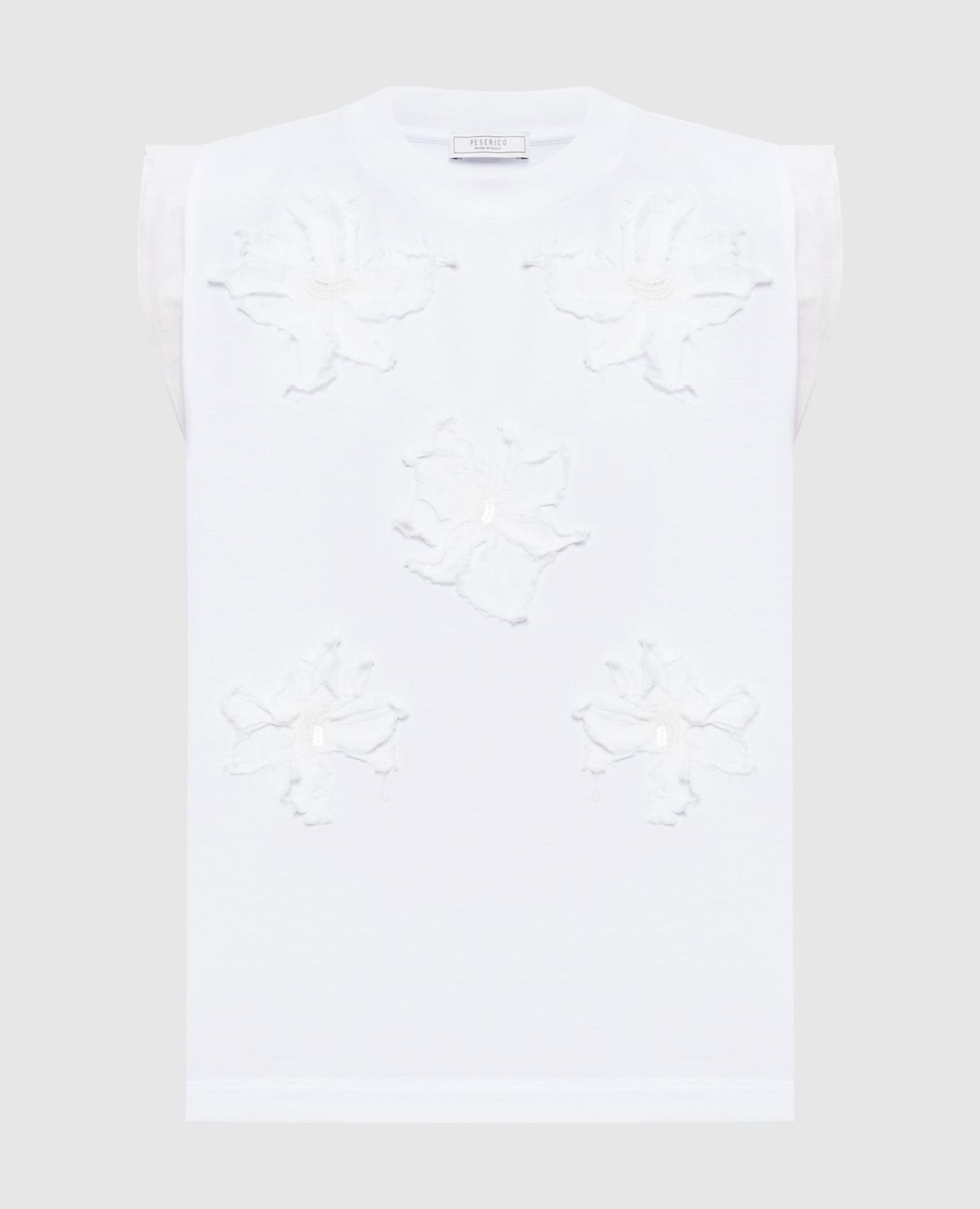 

Белый топ с аппликацией, Топы