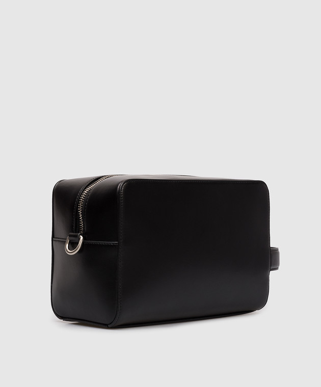 Off-White Черный кожаный несесер For Belongings OMNS028C99LEA001 изображение 2