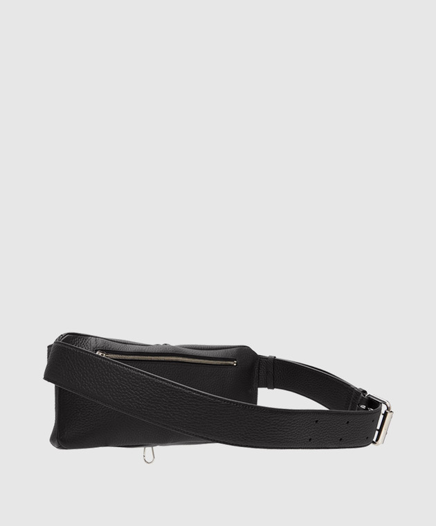 Givenchy Черная кожаная сумка с тиснением логотипа BKU05HB2GY изображение 3