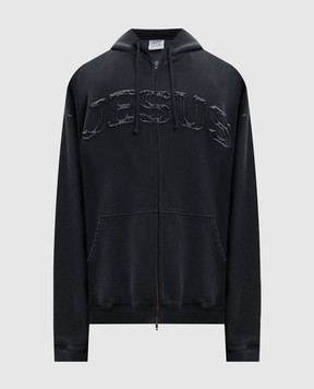 Vetements Чорна спортивна куртка з нашивкою ME76ZU190BB