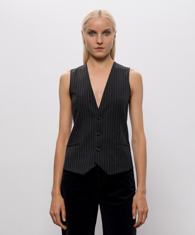 Maison Margiela MM6 Жилет с шерстью в полоску S62FB0089MTN199 изображение 3