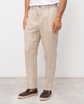 Peserico Бежеві штани з льону R54274D02606