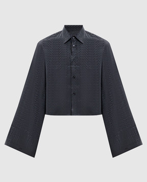 Maison Margiela MM6 Черная блузка в логотипе шаблон S52DT0044M36007