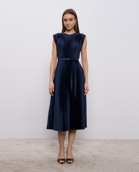 JOSEPH Синее платье-плиссе Volta JF009603