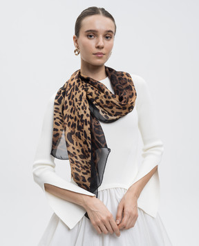 Givenchy Шарф із шовку в анімалістичний принт 710010169001