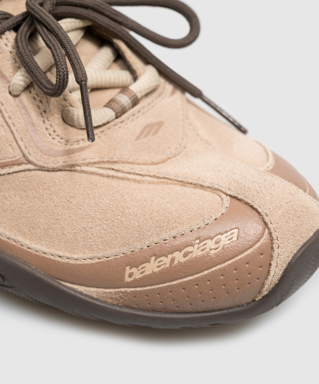 Balenciaga Бежевые замшевые кроссовки Radar Velvety 865704WSTSU изображение 5