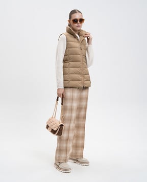 Woolrich Коричневый пуховый жилет Shirley CFWWVE2001FRUT5007