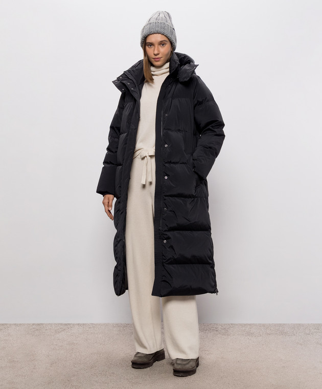 Woolrich Черный удлиненный пуховик CFWWOU2108FBUT1148 изображение 2