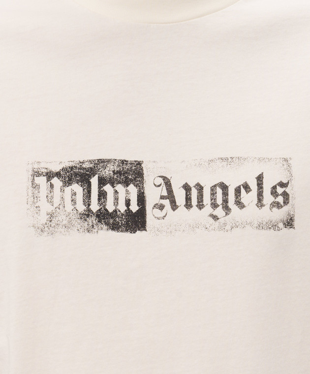 Palm Angels Футболка кольору айворі з принтом PAMAA001JR005 зображення 5