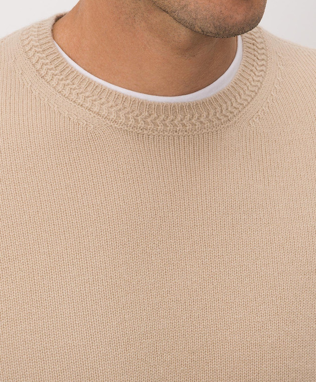 Brett Johnson Бежевий светр з кашеміру FW26K26LPCHSEL зображення 5