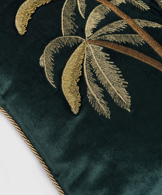 Les Ottomans Зеленая декоративная бархатная подушка EBC8250X50 изображение 2