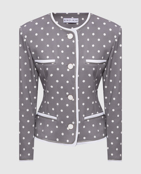 Rowen Rose Сірий жакет в горох JCKRR402