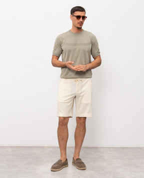 Stefano Ricci Футболка кольору хакі з візерунком монограми K616448G10F26115