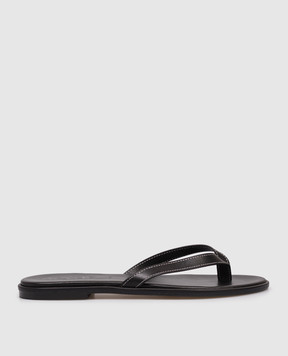 Aeyde Чорні шкіряні шльопанці Melody FSFDMR08FL191SS25800007