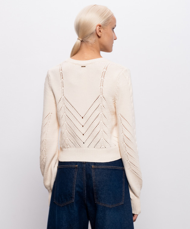 Twinset Бежевый свитер с шерстью 262TP3192 изображение 4