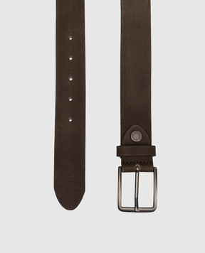 Gianni Chiarini Коричневий ремінь з нубуку з логотипом CN9903301NBK