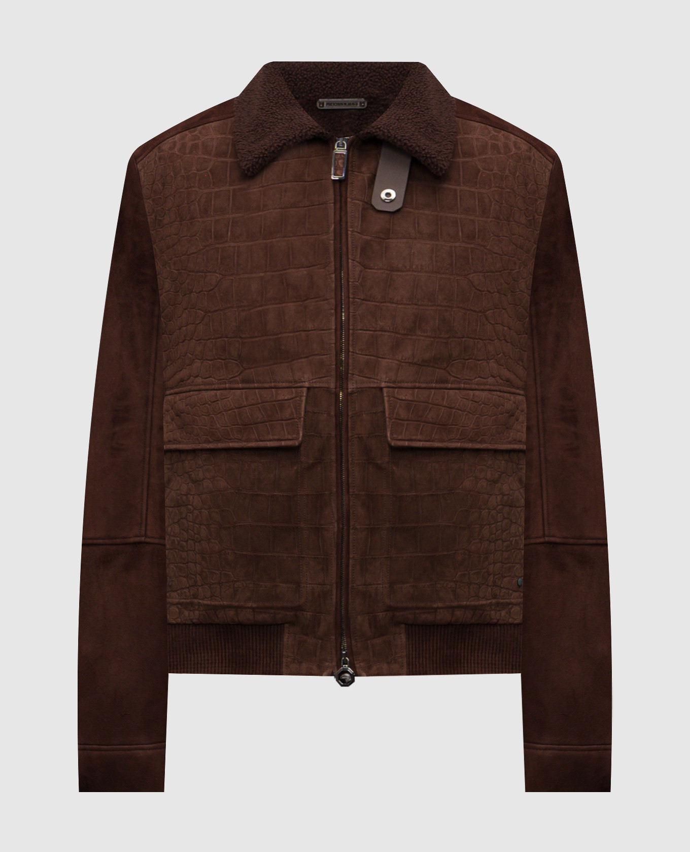 

Коричневая замшевая куртка на меху, Коричневый, Кожаные куртки