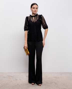 Twinset Черная блуза из кружева 261TP2540