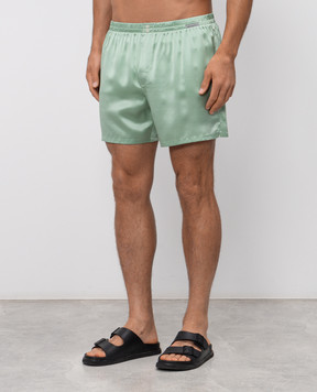 Dolce&Gabbana Зелені труси-боксери із шовку M3A12TON0EC