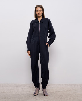 Victoria Beckham Синій комбінезон з вовною 1126WJS007070A
