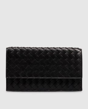 Bottega Veneta Чорний шкіряний гаманець 875457V0HW7